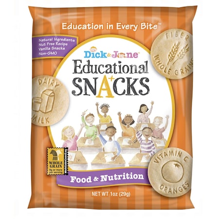 Dick And Jane Food & Nutrition Educational Snack Crackers 1 oz. Pouch, PK120 ES1001